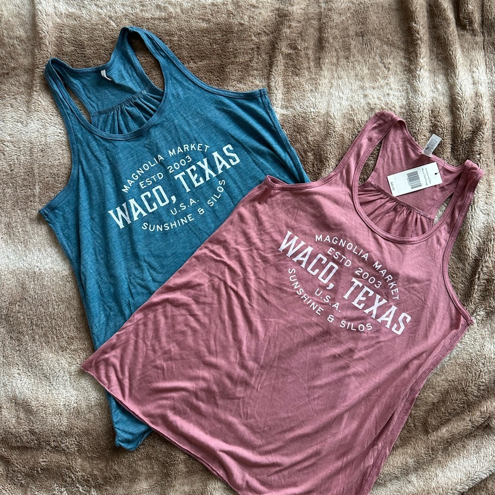 Magnolia Women's Tank Tops - Teal and Mauve